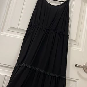 Simple black summer dress